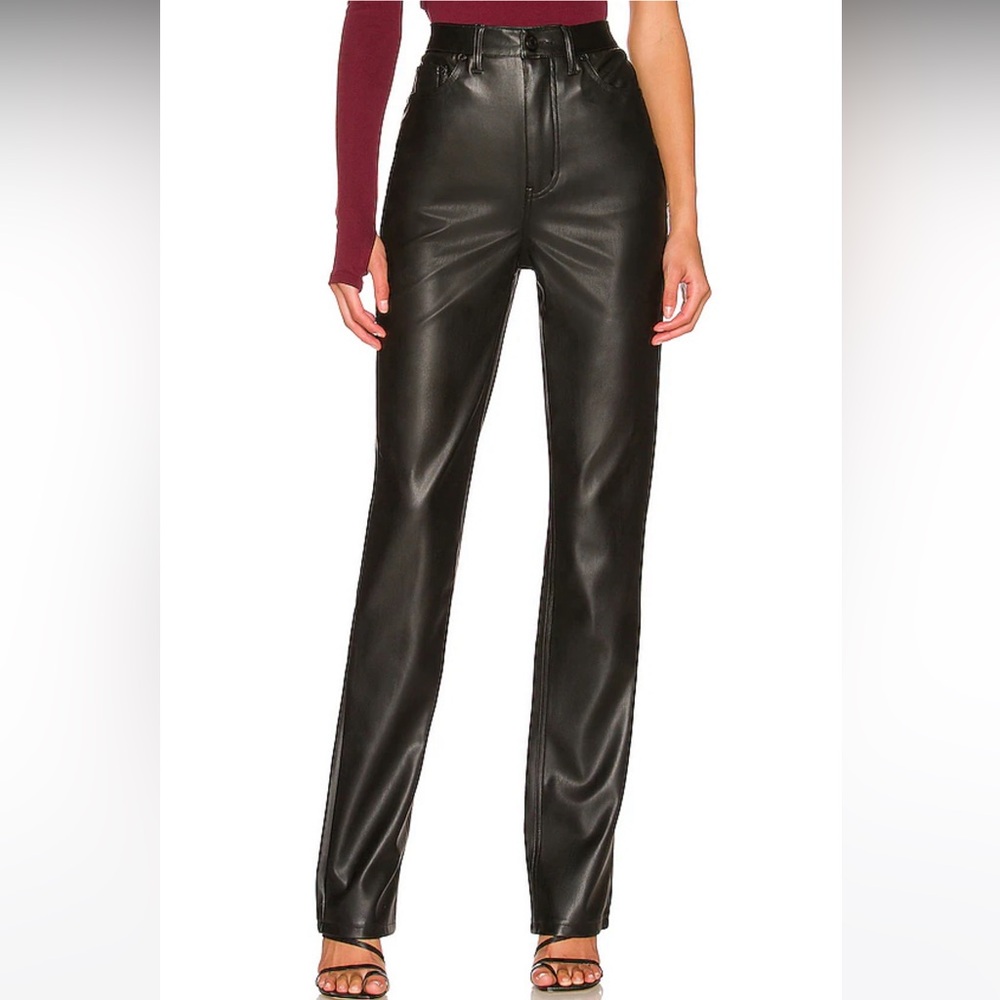 AFRM Black Leather Pants